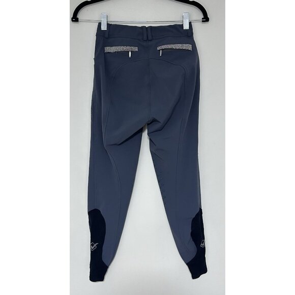 LEMIEUX KNEE GRIP BREECHES Gray Horseback Riding Pants UK 6 US 22 - Picture 2 of 9